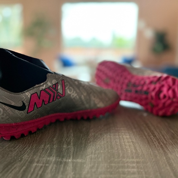 3Y Nike Zoom Mercurial Superfly 9 Academy TF GS Silver Pink Futsal Soccer cleats - Picture 6 of 7